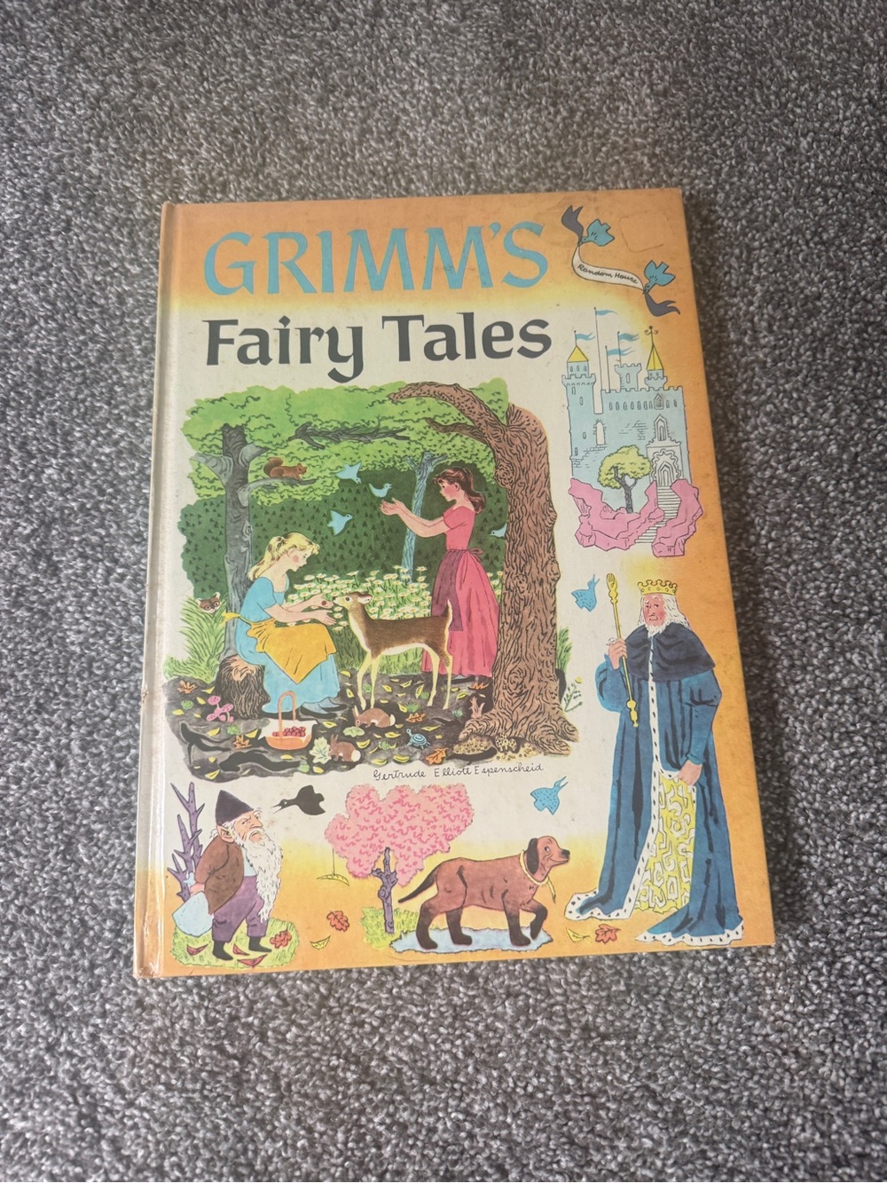 Vintage Grimm’s Fairy Tales Hardcover Book